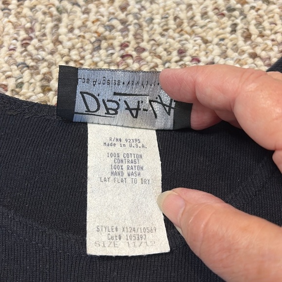 DBA-LA Black Tank Top Look with Tropical Print Dress. Drop Waist. 11/12. Y2K - Picture 6 of 9